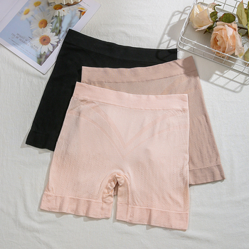 Moteriški bešiūlių saugios šortai, aukštas liemuo, pilvo kontrole, užpakalio pakėlimas, medvilnės Jacquard audinys