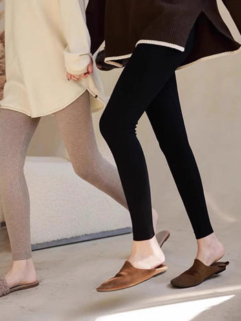 Дамски зимни леггинси от кашмирена смес (30–50%), топли и еластични, висок талия за контрол на корема, плътно прилепнали за йога