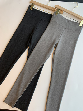 Дамски зимни леггинси от кашмирена смес (30–50%), топли и еластични, висок талия за контрол на корема, плътно прилепнали за йога