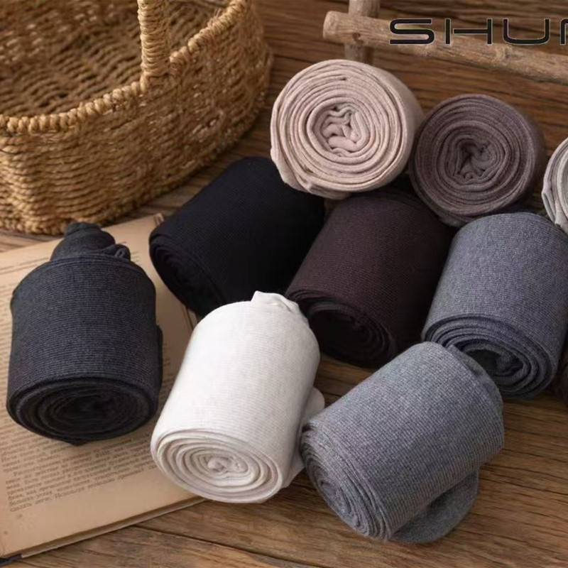 Shunxin 9026 Pamukaste tajice za proljeće i jesen, 150 g, jednofarbene, s nogavicama, bez podstave, oblikovanje