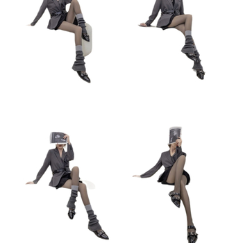 A+2506 Нейлонови чорапогащи с крачета, висока талия, повдигане на седалището, топлина, butterfly crotch дизайн