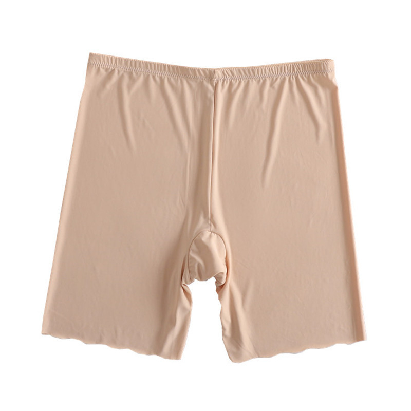 Ice Silk sigurnosne hlače za žene - Anti-Exposure, srednji struk, jednostavno tkanje, 87% najlon, podstava u preponama od pamuka