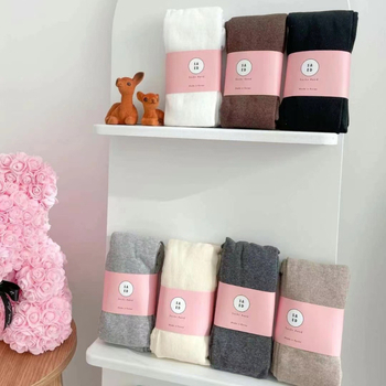 Naiste puuvillased sukkpüksid jalgadega, keskmise paksemusega, 70–80% puuvill, Korea stiil