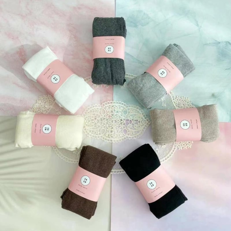 Naiste puuvillased sukkpüksid jalgadega, keskmise paksemusega, 70–80% puuvill, Korea stiil