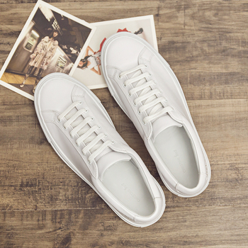 Adidași casual din piele naturală pentru femei, partea superioară din piele, vârf rotund, șireturi, talpă din cauciuc