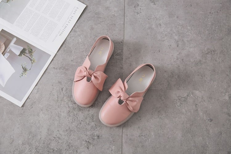 Pantofi dama slip-on din piele, vârf rotund, deschidere joasă, talpă din tendon de vițel, branț din piele Ultrafilm