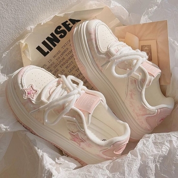 Дамски ежедневни кецове със синтетично кожено горнище, гумена подметка, нисък връх, връзки отпред, повишаване на височината, дишащи, противохлъзгащи.