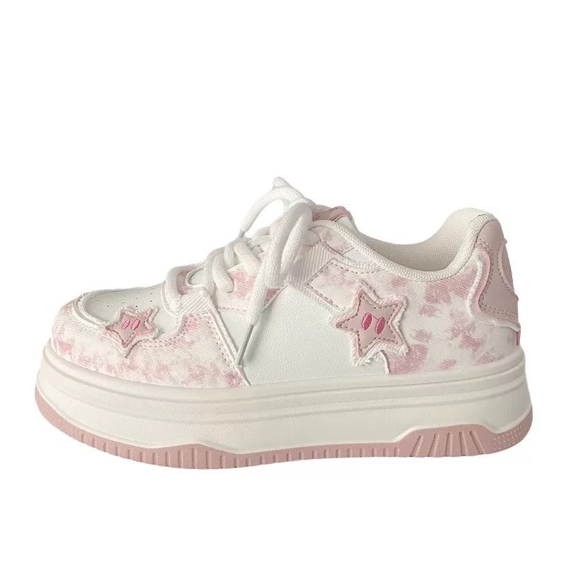 Дамски ежедневни кецове със синтетично кожено горнище, гумена подметка, нисък връх, връзки отпред, повишаване на височината, дишащи, противохлъзгащи.