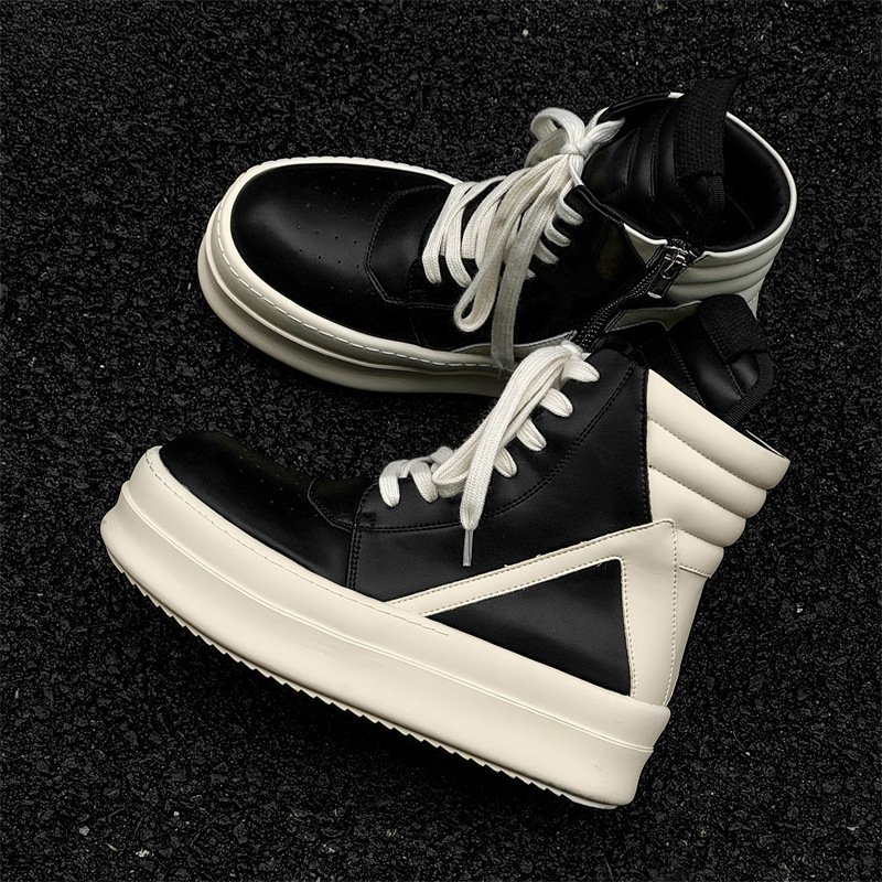 Ghete Martin: două straturi de piele de vită la partea superioară, talpă din cauciuc, vârf rotund, toc pătrat 3-5 cm, stil de iarnă