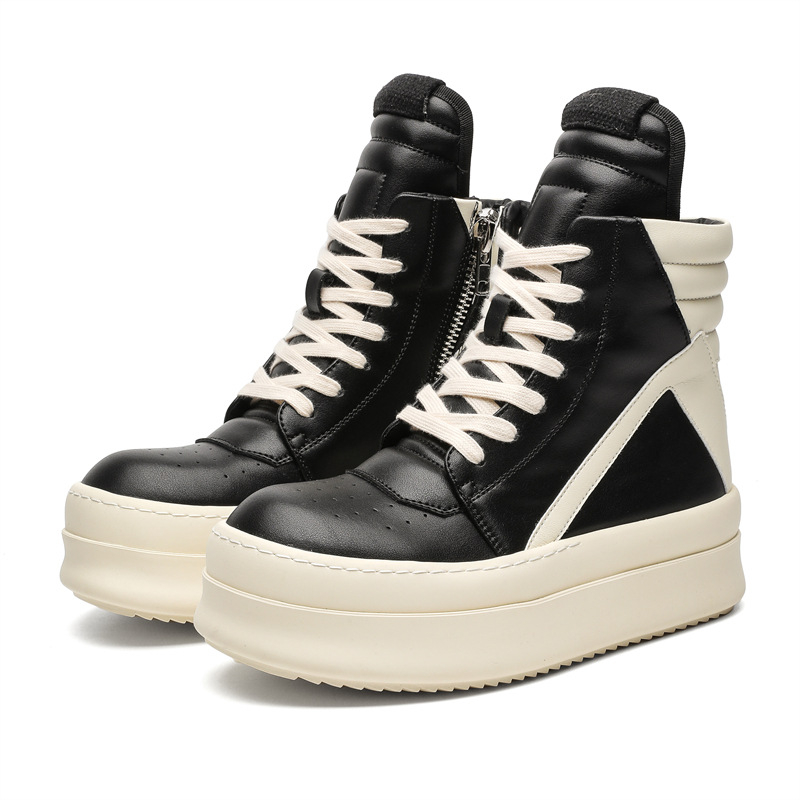 Ghete Martin: două straturi de piele de vită la partea superioară, talpă din cauciuc, vârf rotund, toc pătrat 3-5 cm, stil de iarnă