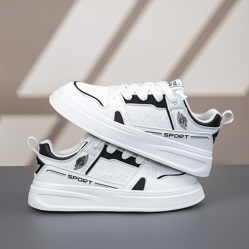 Unisex kožne casual tenisice s EVA potplatom, vezice, niski gornji dio, zaobljena špička