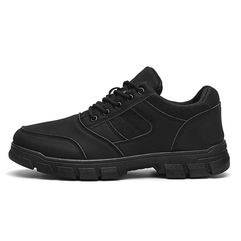 Pantofi sport casual pentru bărbați, suprafață din PU artificial respirabil, talpă din cauciuc, închidere cu șireturi, gleznă joasă, vârf rotund, talpă interioară EVA, stil coreean, potriviți pentru toate sezoanele