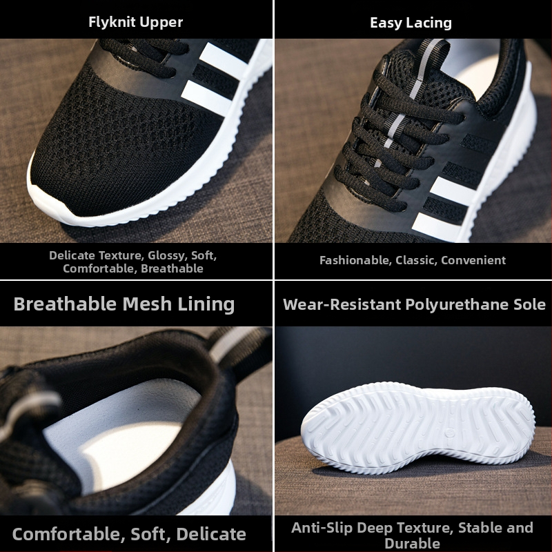 Naiste spordijalatsid varjatud kõrguse tõstmisega, kootud ülemine, hingav sisu, PU talla, igapäevaseks kandmiseks