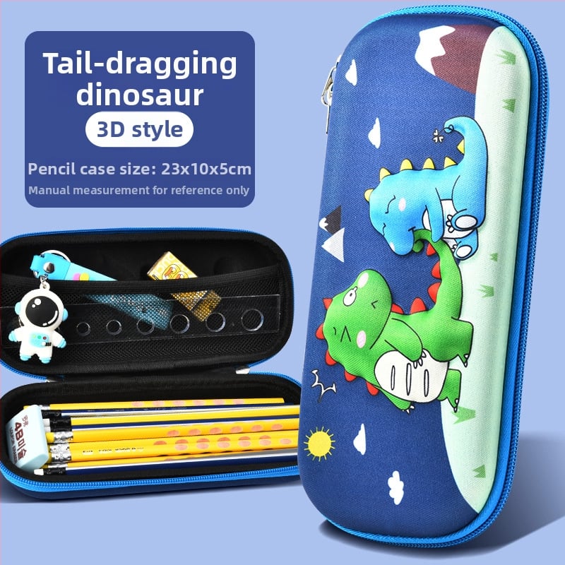Несесер за моливи за ученици от началното училище - EVA материал, 3D анимационен дизайн, модел с единорог, подплата от найлон, дишащ и ултра лек
