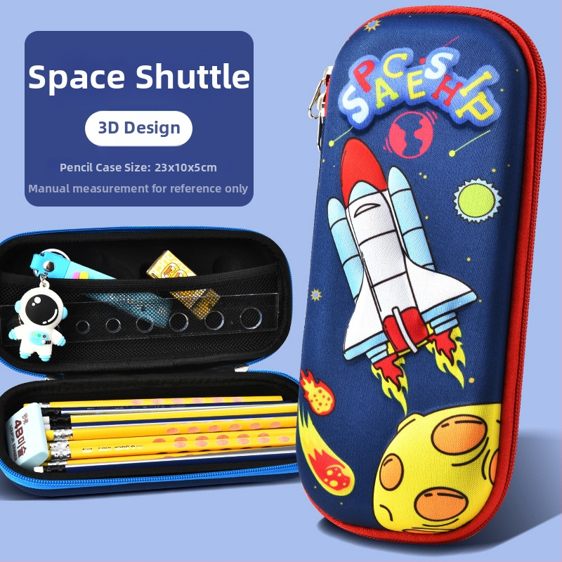 Несесер за моливи за ученици от началното училище - EVA материал, 3D анимационен дизайн, модел с единорог, подплата от найлон, дишащ и ултра лек