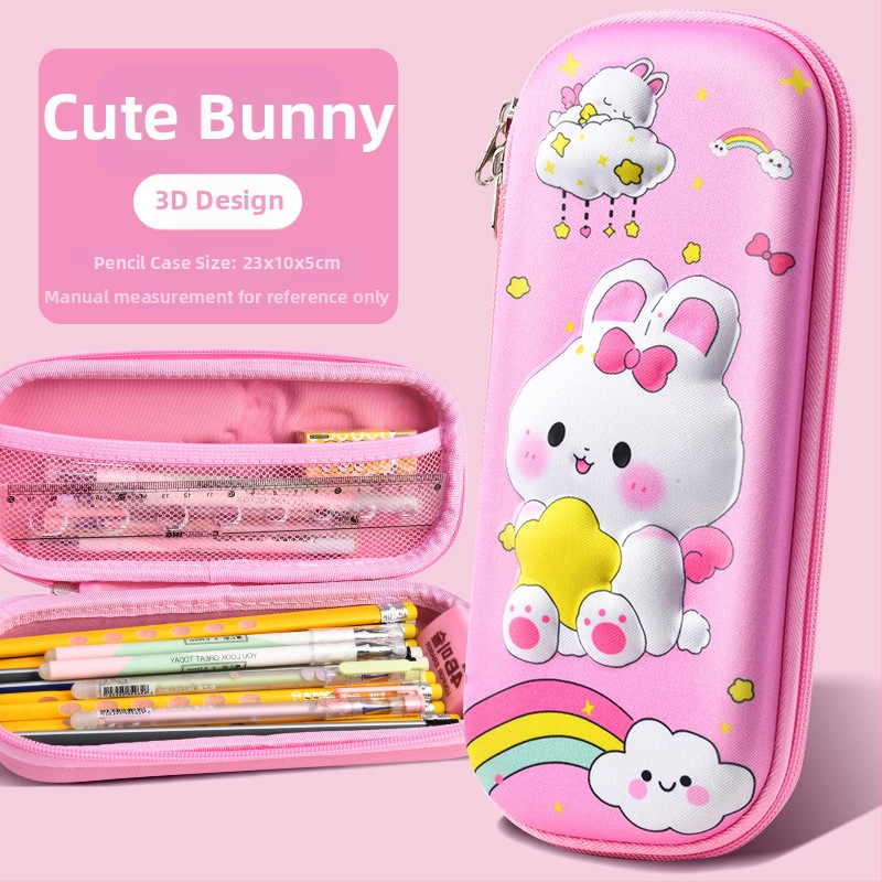 Несесер за моливи за ученици от началното училище - EVA материал, 3D анимационен дизайн, модел с единорог, подплата от найлон, дишащ и ултра лек