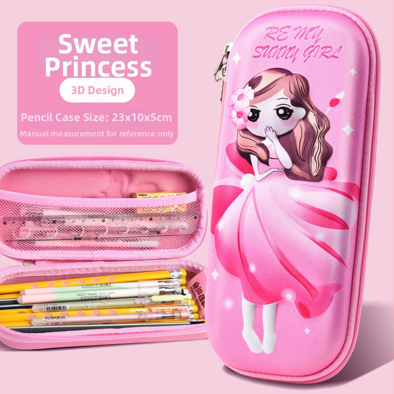 Несесер за моливи за ученици от началното училище - EVA материал, 3D анимационен дизайн, модел с единорог, подплата от найлон, дишащ и ултра лек