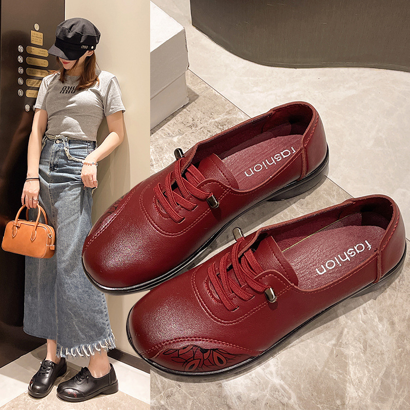 Ženske cipele: protuklizno retro stil, gornji dio od super vlakana, okrugli vrh, niski pet 1–3 cm