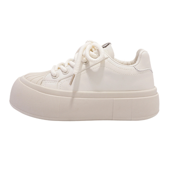 Дамски платнени маратонки с гумирана подметка, латексна стелка, кръгъл нос, връзки