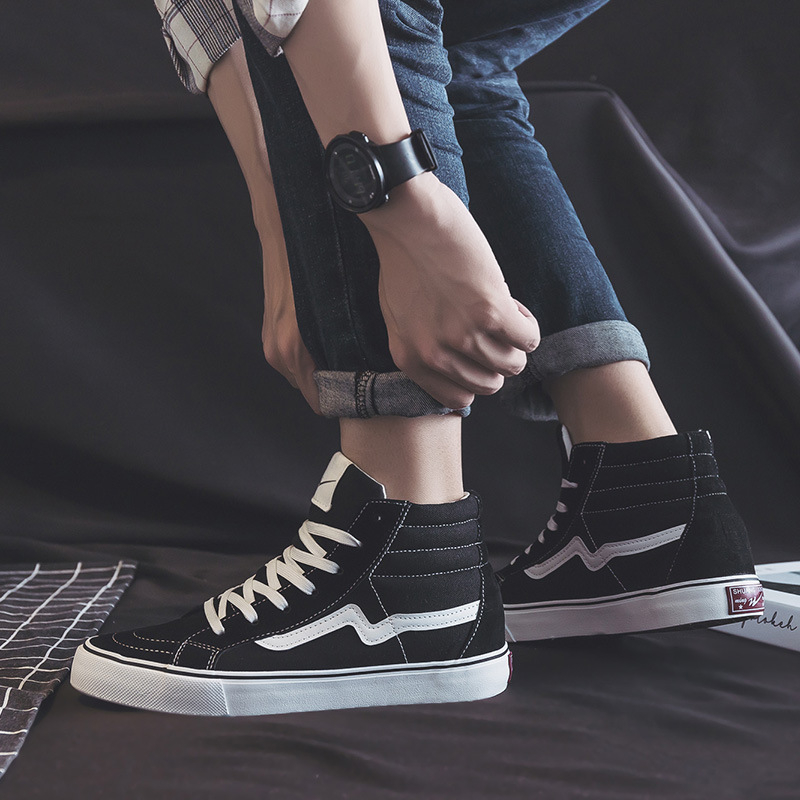 WDSW-90023 Platnene tenisice srednje visine, unisex, korejskog stila, svakodnevne tenisice