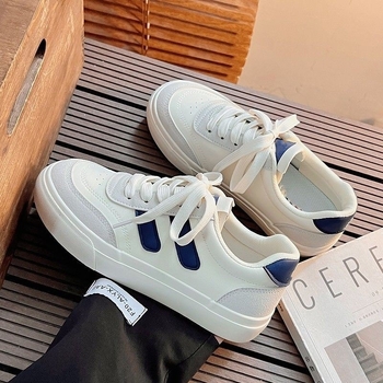 Дамски спортни обувки от изкуствена кожа, нисък връх, EVA стелка, противоплъзгаща подметка