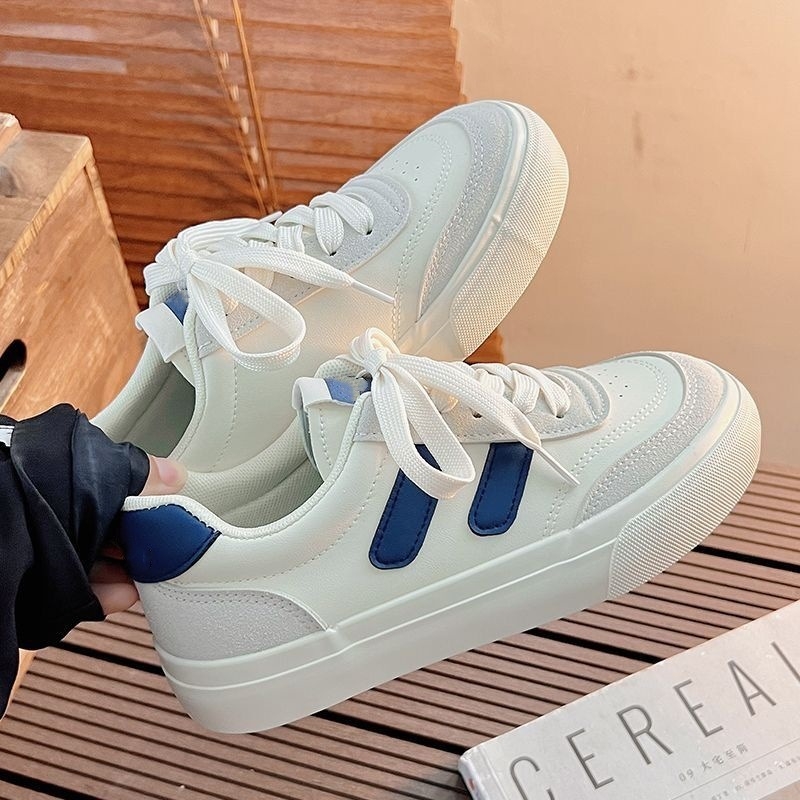 Дамски спортни обувки от изкуствена кожа, нисък връх, EVA стелка, противоплъзгаща подметка