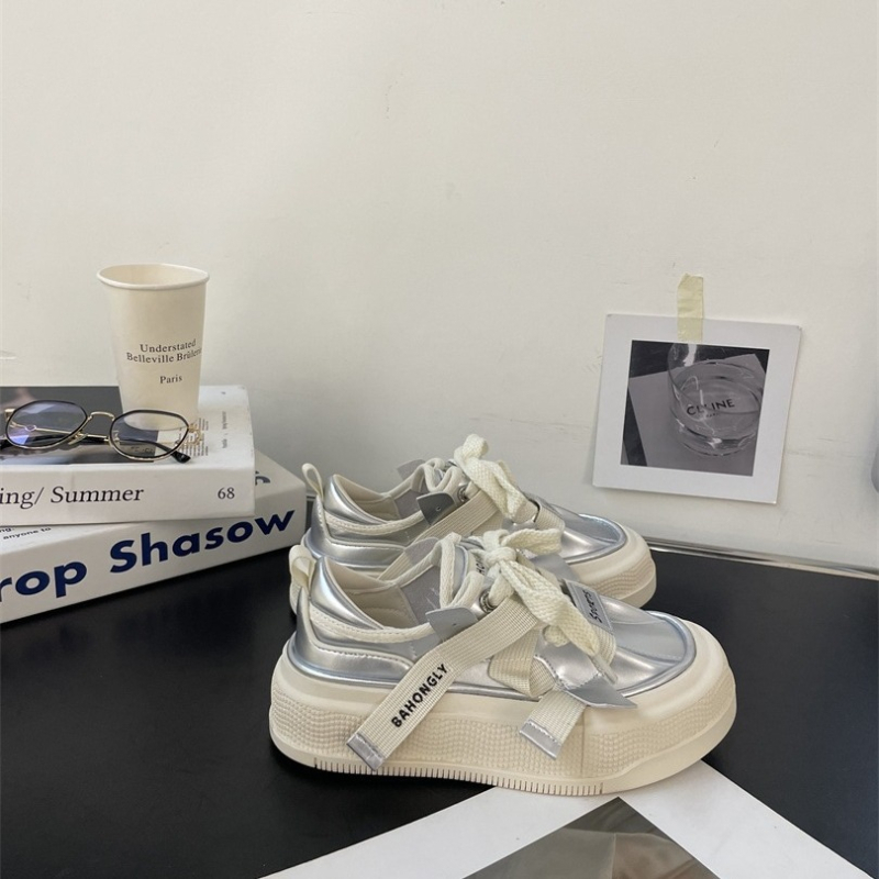 Birchani női vastag talpú loaferek, felső rész tehénbőr, kerek orr, platform 5 cm, semleges stílus