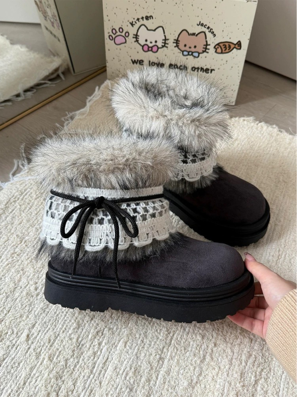 Ziemas zābaki ar 5 cm pacēlumu, velūra augšdaļa, gumijas zole, iekšdaļa no mākslīgās kažokādas, īss augums