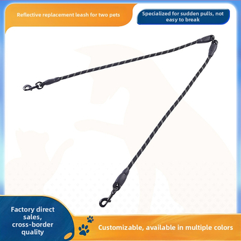 Kétkutyás póráz leválasztható húzó kötéllel, nylonból, kis testű kutyáknak