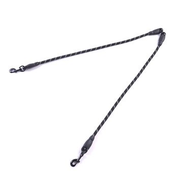 Kétkutyás póráz leválasztható húzó kötéllel, nylonból, kis testű kutyáknak