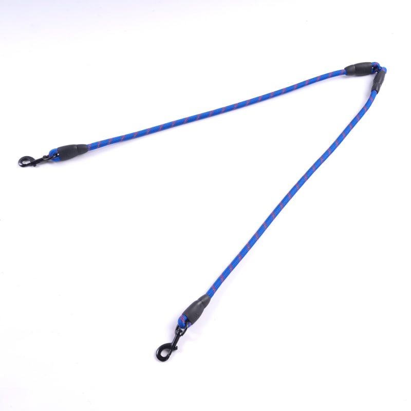 Kétkutyás póráz leválasztható húzó kötéllel, nylonból, kis testű kutyáknak