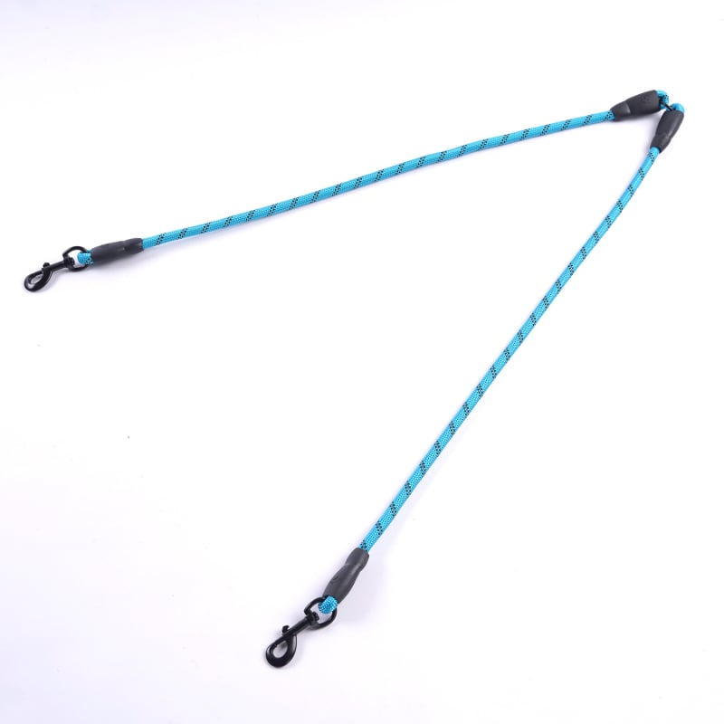 Kétkutyás póráz leválasztható húzó kötéllel, nylonból, kis testű kutyáknak