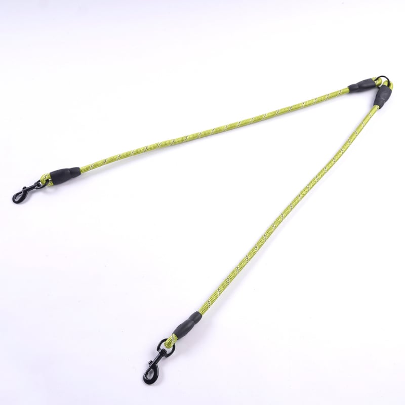 Kétkutyás póráz leválasztható húzó kötéllel, nylonból, kis testű kutyáknak