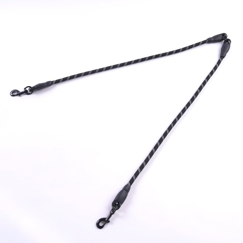 Kétkutyás póráz leválasztható húzó kötéllel, nylonból, kis testű kutyáknak