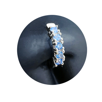 Пъпна пирсинг украса – 925 сребро, циркон вграждане, оригинален дизайн, женски стил