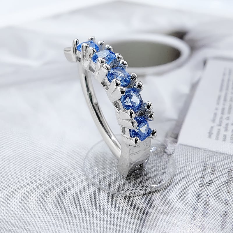 Пъпна пирсинг украса – 925 сребро, циркон вграждане, оригинален дизайн, женски стил