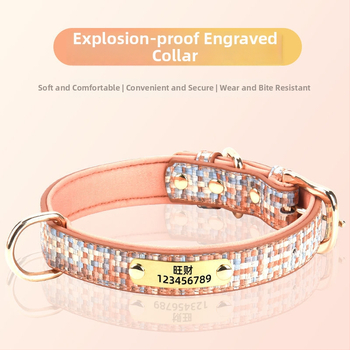 Šunų antkaklis - tvirtas, graviruotas, prieš praradimą, prekės ženklas Unique