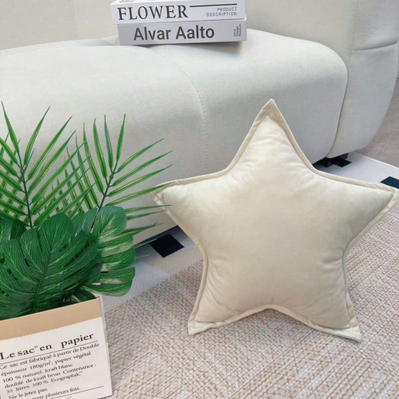 Norden stiliaus pagalvė su vidiniu branduoliu - penkiakampio žvaigždės raštas, PP medvilnės užpildas