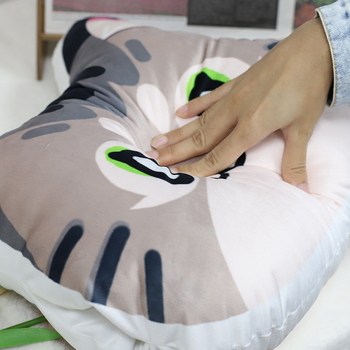 Cartoon rankų šildymo pagalvė su pūkuotu užvalkalu, PP cotton užpildas, atspausdintas motyvas