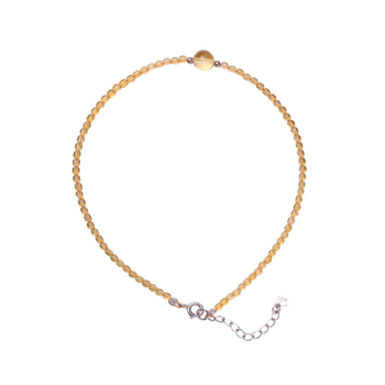 Brățară de gleznă din citrin natural, design geometric, stil simplu, lansare primăvara 2025