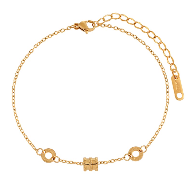 Brățară de gleznă, stil coreean, oțel titan, design geometric, personalizare disponibilă, ambalare individuală