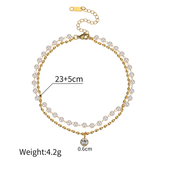 Anklet od titan čelika, ženski prirodni stil, kapkovitog oblika, Sail kai marka