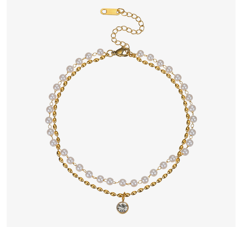 Anklet od titan čelika, ženski prirodni stil, kapkovitog oblika, Sail kai marka