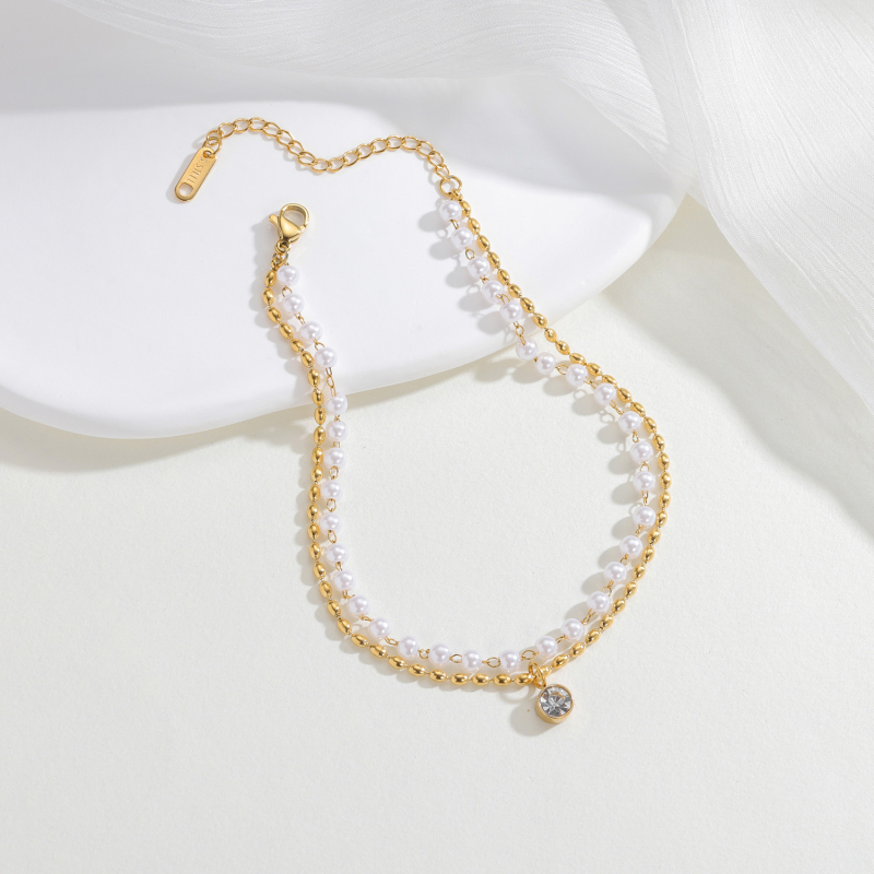 Anklet od titan čelika, ženski prirodni stil, kapkovitog oblika, Sail kai marka