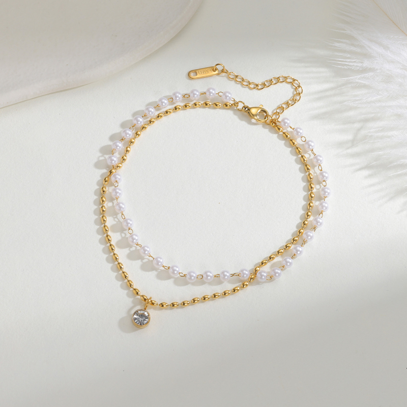 Anklet od titan čelika, ženski prirodni stil, kapkovitog oblika, Sail kai marka