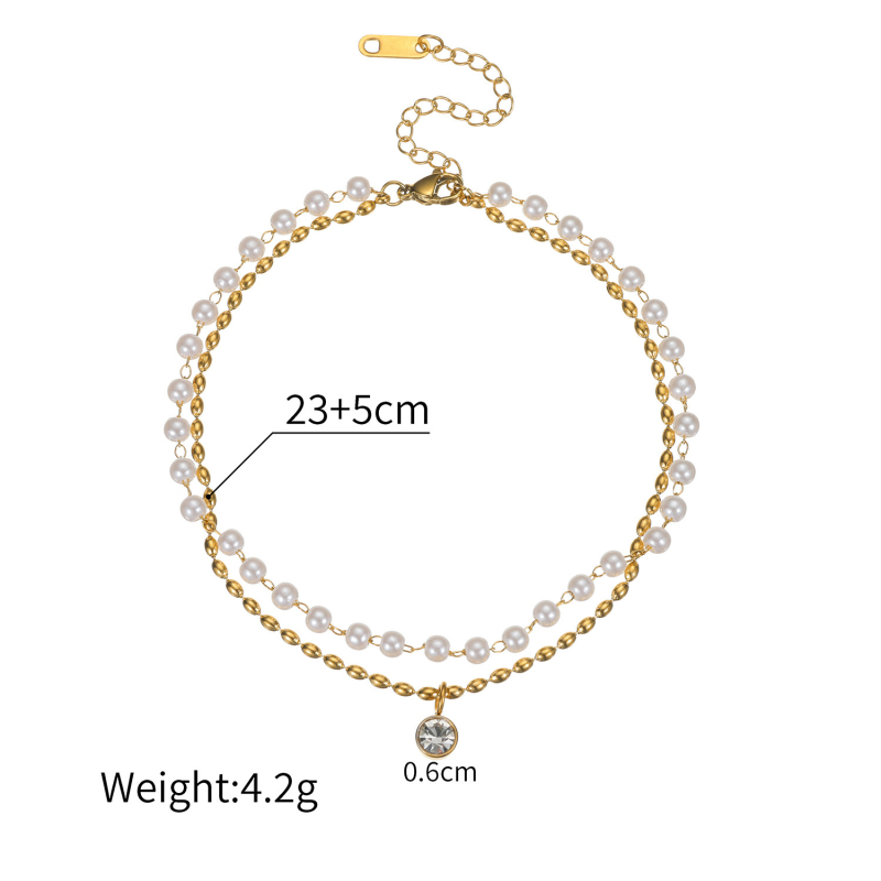 Anklet od titan čelika, ženski prirodni stil, kapkovitog oblika, Sail kai marka