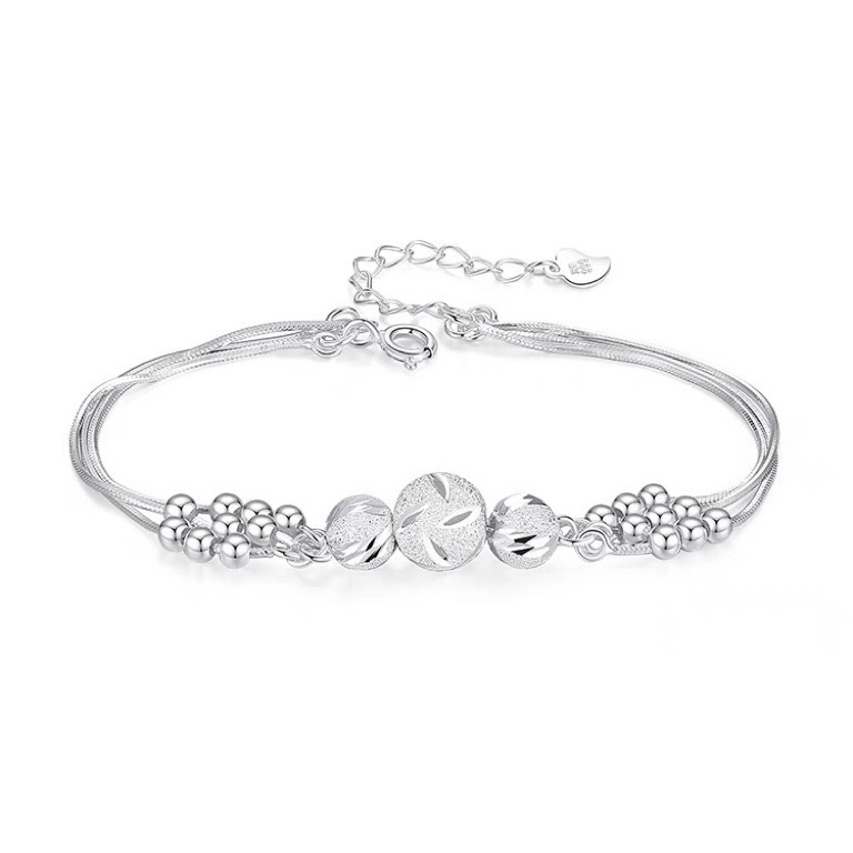 Brățară de gleznă din argint Hyun Han, stil retro, design geometric, SH0020