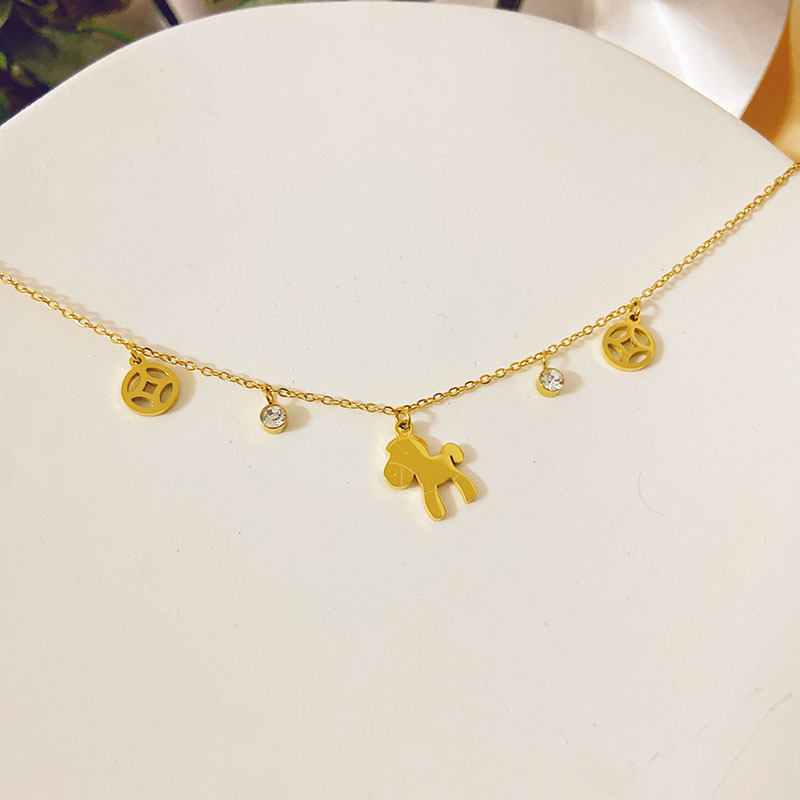 Ženski anklet od titan čelika, geometrijski dizajn, bez umetaka, moderan stil