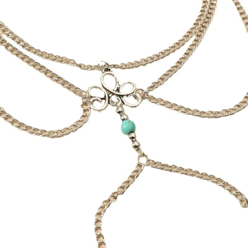 Anklet od legure s geometrijskim šupljim dizajnom cvijeta – prirodni ženski stil; porijeklo Yiwu; neovisno pakiranje.