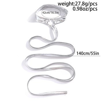 Anklet za gležanj za žene s minimalističkim stilom, od aluminijske legure, geometrijski dizajn, ljetna verzija 2024